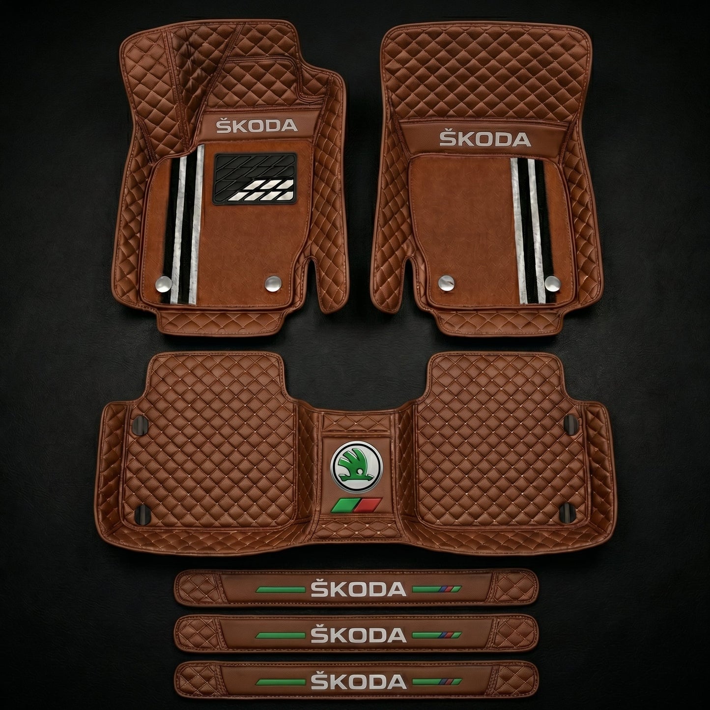 Prémiová sada autokoberců s koženým vzhledem – čistota a elegance každý den