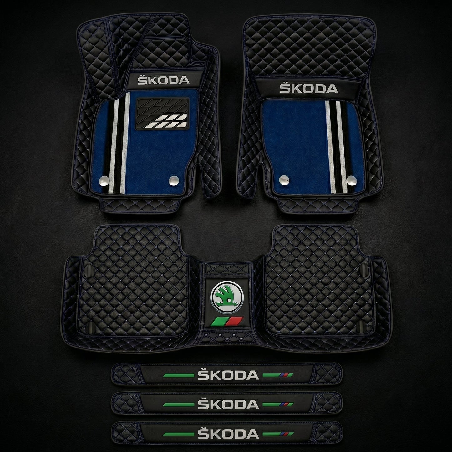 Prémiová sada autokoberců s koženým vzhledem – čistota a elegance každý den