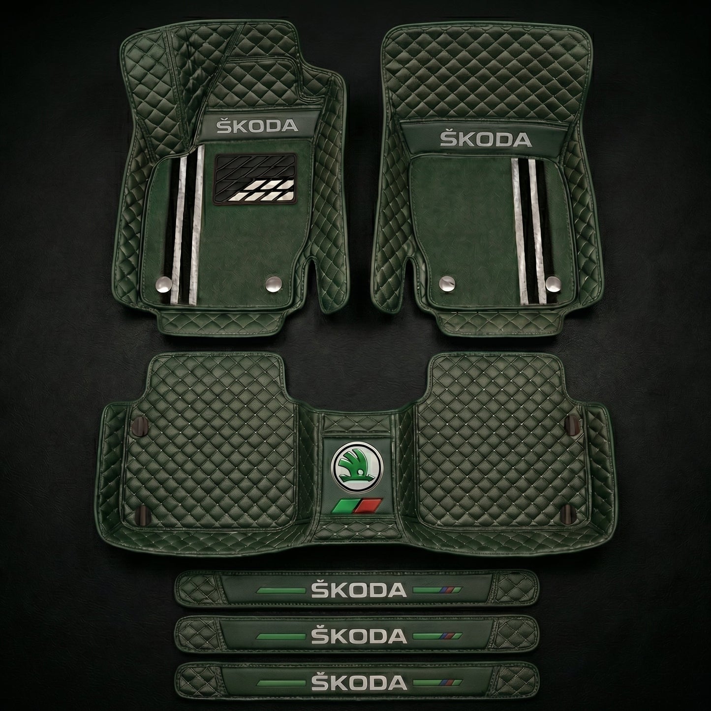 Prémiová sada autokoberců s koženým vzhledem – čistota a elegance každý den