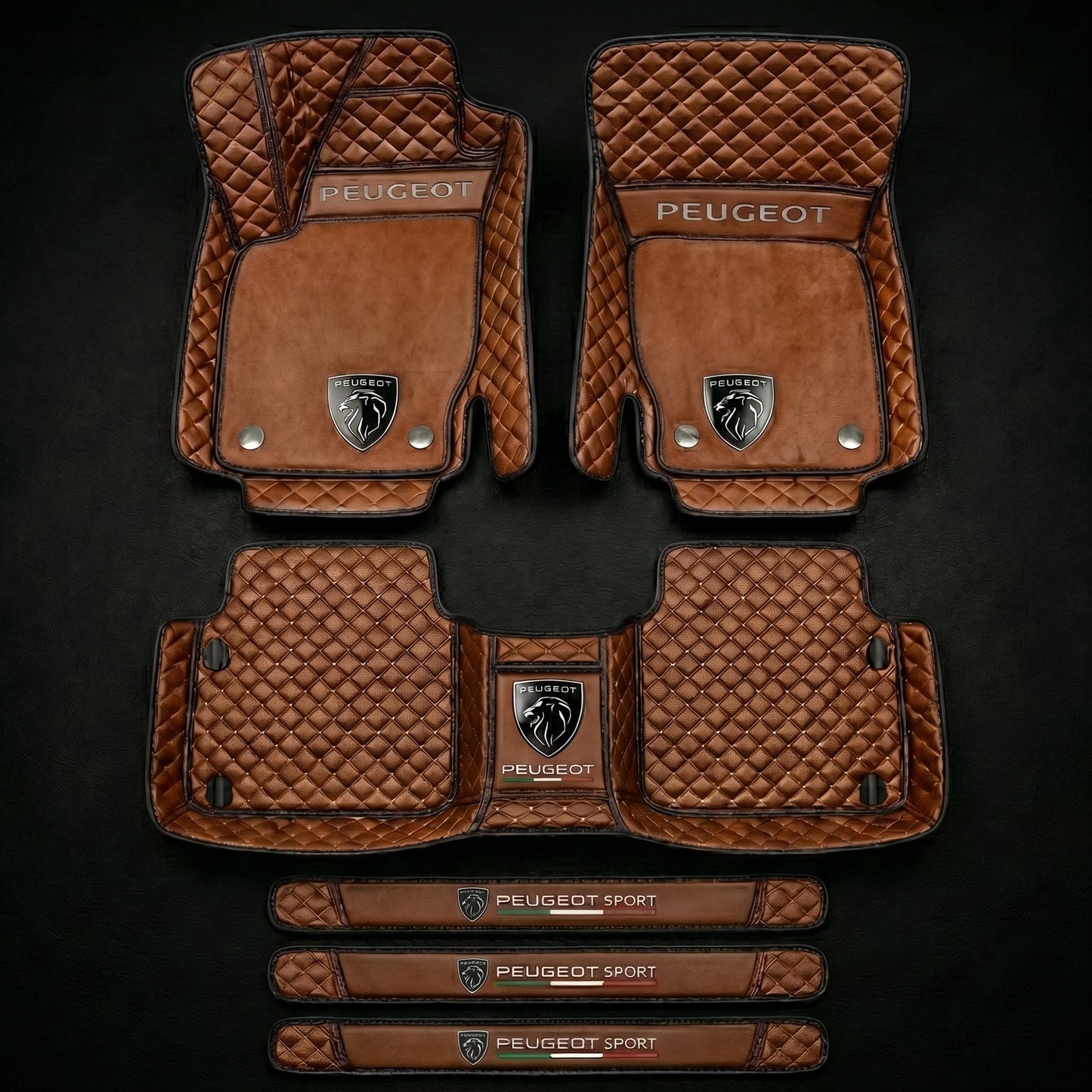 Prémiová sada autokoberců s koženým vzhledem – čistota a elegance každý den