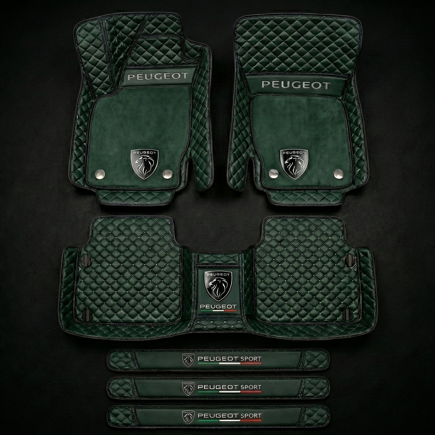 Prémiová sada autokoberců s koženým vzhledem – čistota a elegance každý den