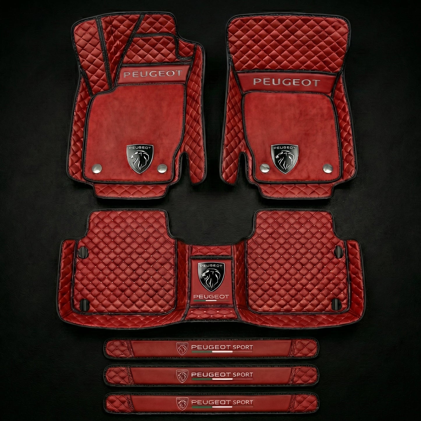 Prémiová sada autokoberců s koženým vzhledem – čistota a elegance každý den